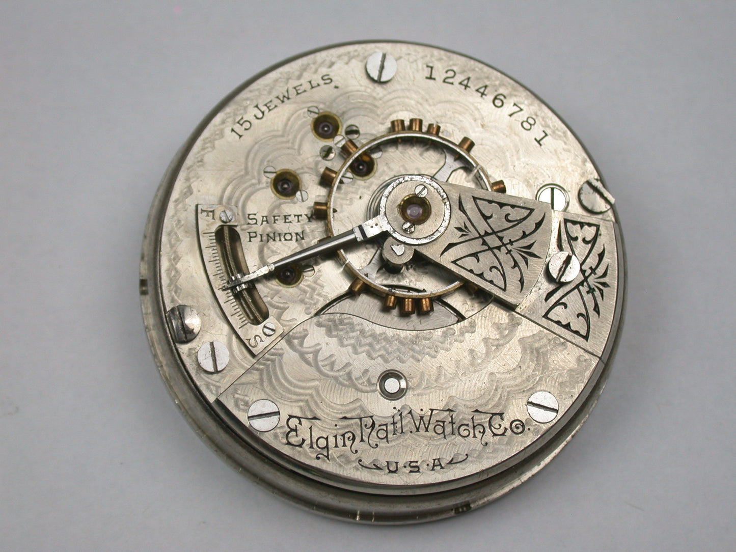 Lot 41- Elgin 18 Size 15 Jewel Pocket Watch Movement