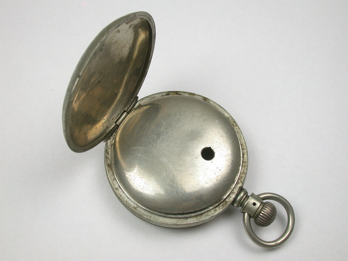 Lot 42- Dueber Key Wind Hinged Cover Nickel Pocket Watch Case