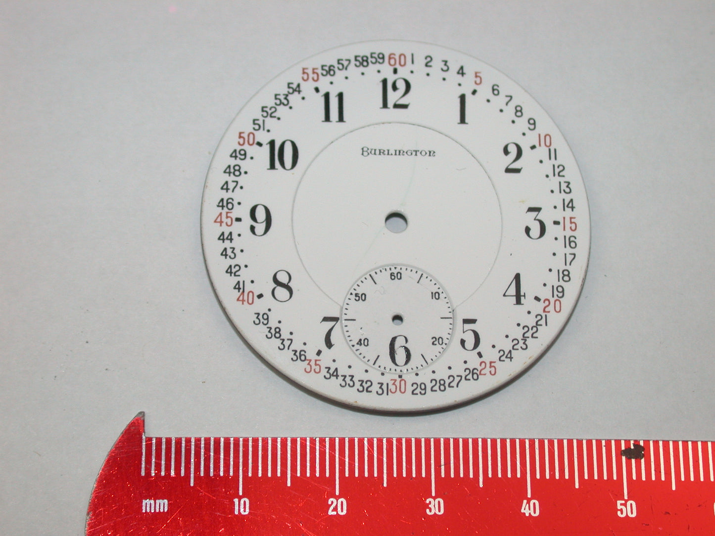 Lot 45- Burlington 16 Size Montgomery Railroad Pocket Watch Dial