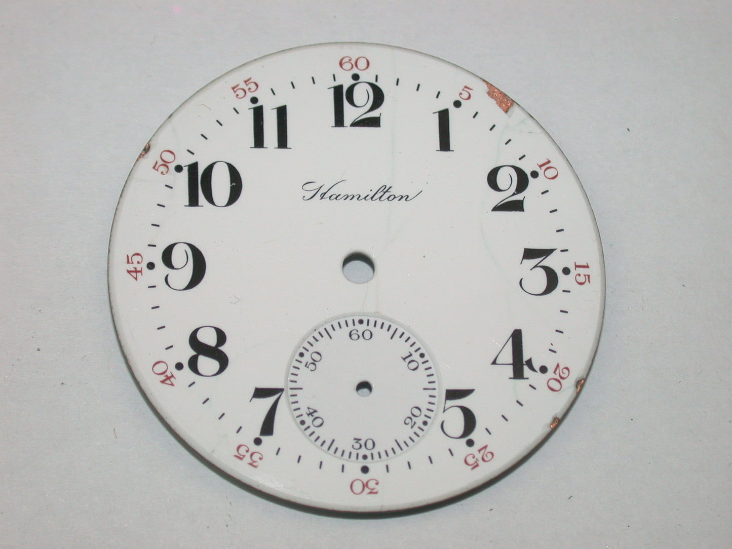 Lot 47- Hamilton 16 Size 4-Dial Foot Railroad Dial