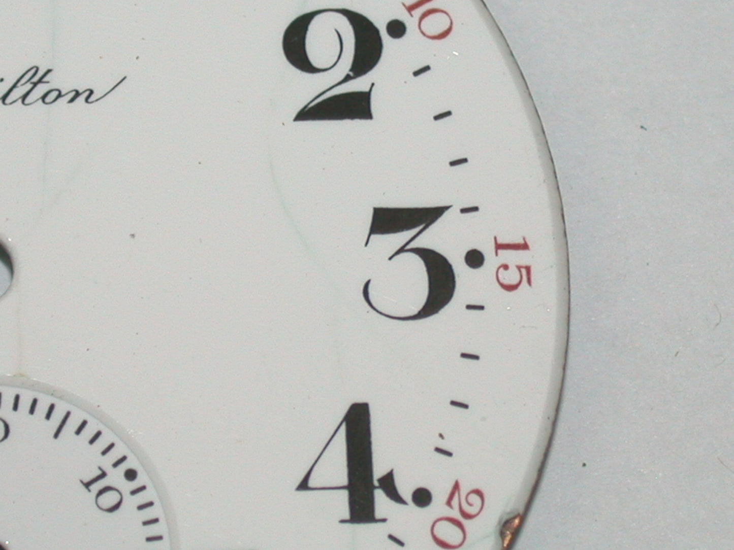 Lot 47- Hamilton 16 Size 4-Dial Foot Railroad Dial