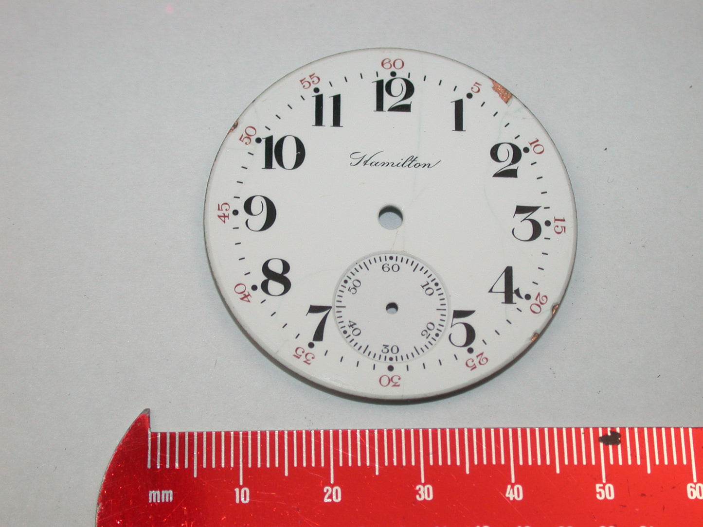 Lot 47- Hamilton 16 Size 4-Dial Foot Railroad Dial