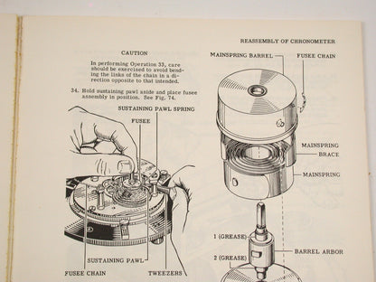 Hamilton Ships Chronometer Manual for Repair