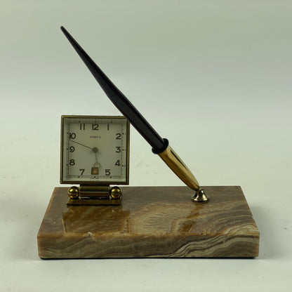 May Lot 54- Desktop Clock Pen Stand