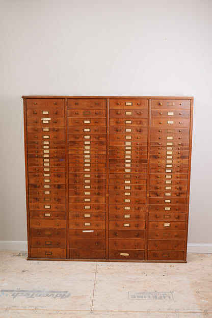 Vintage 92-Drawer 1930’s Oak Cabinet