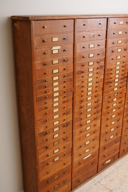 Vintage 92-Drawer 1930’s Oak Cabinet