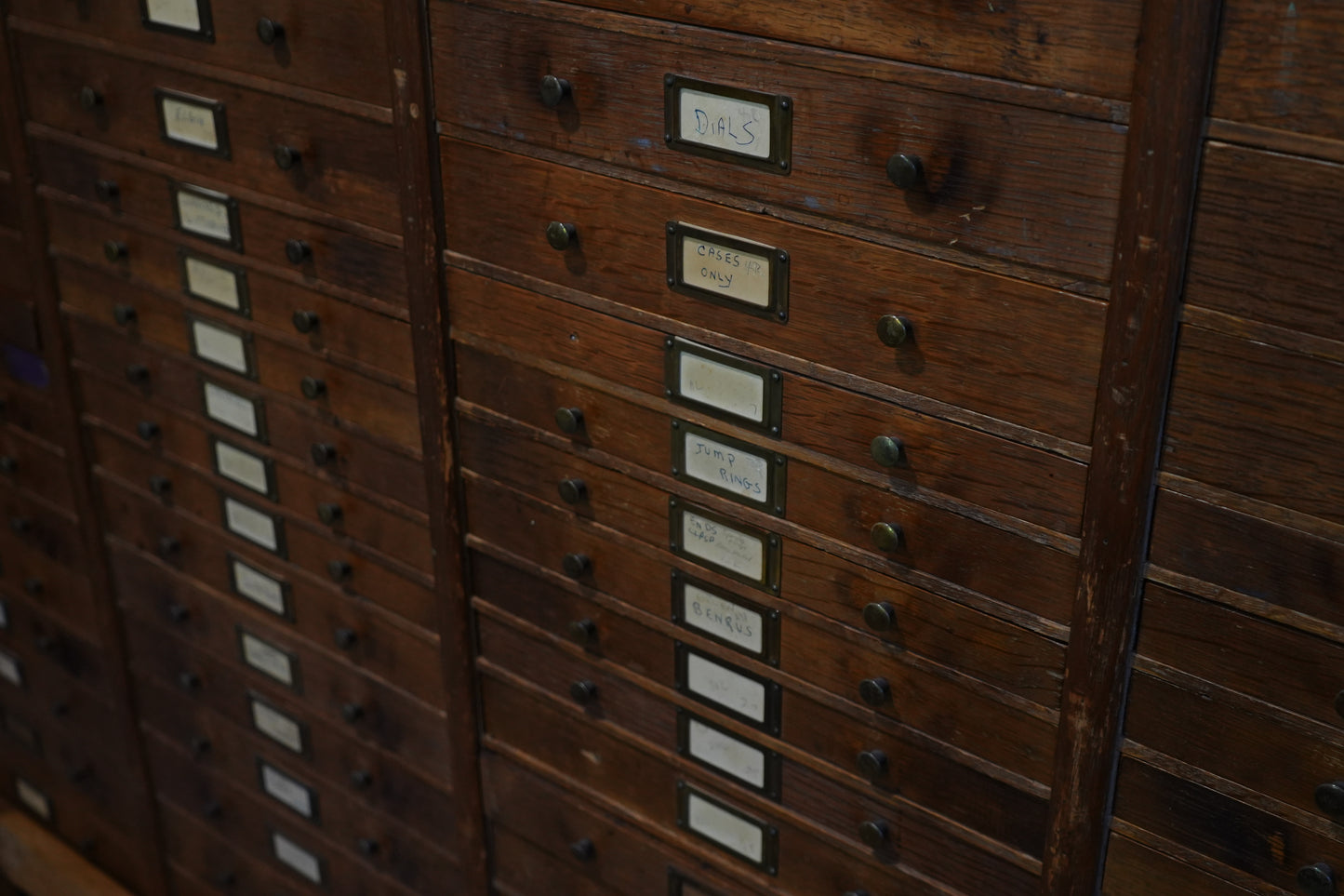 Vintage 92-Drawer 1930’s Oak Cabinet