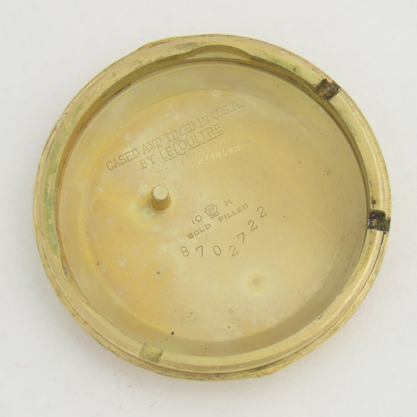 LeCoultre 814 Men’s Alarm Round Vintage Mechanical Wristwatch