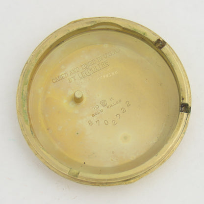 LeCoultre 814 Men’s Alarm Round Vintage Mechanical Wristwatch