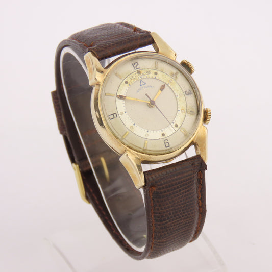 LeCoultre 814 Men’s Alarm Round Vintage Mechanical Wristwatch