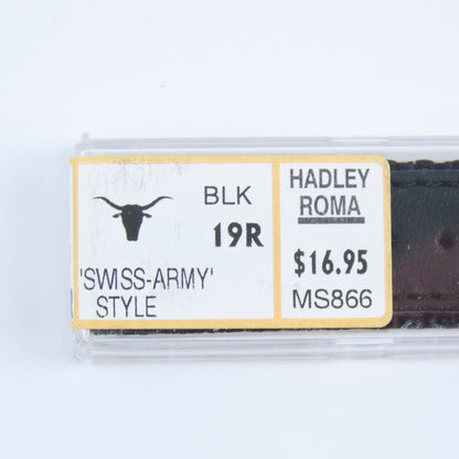 Hadley Roma Men's NOS Black 19R MM Wristwatch Band | MS866