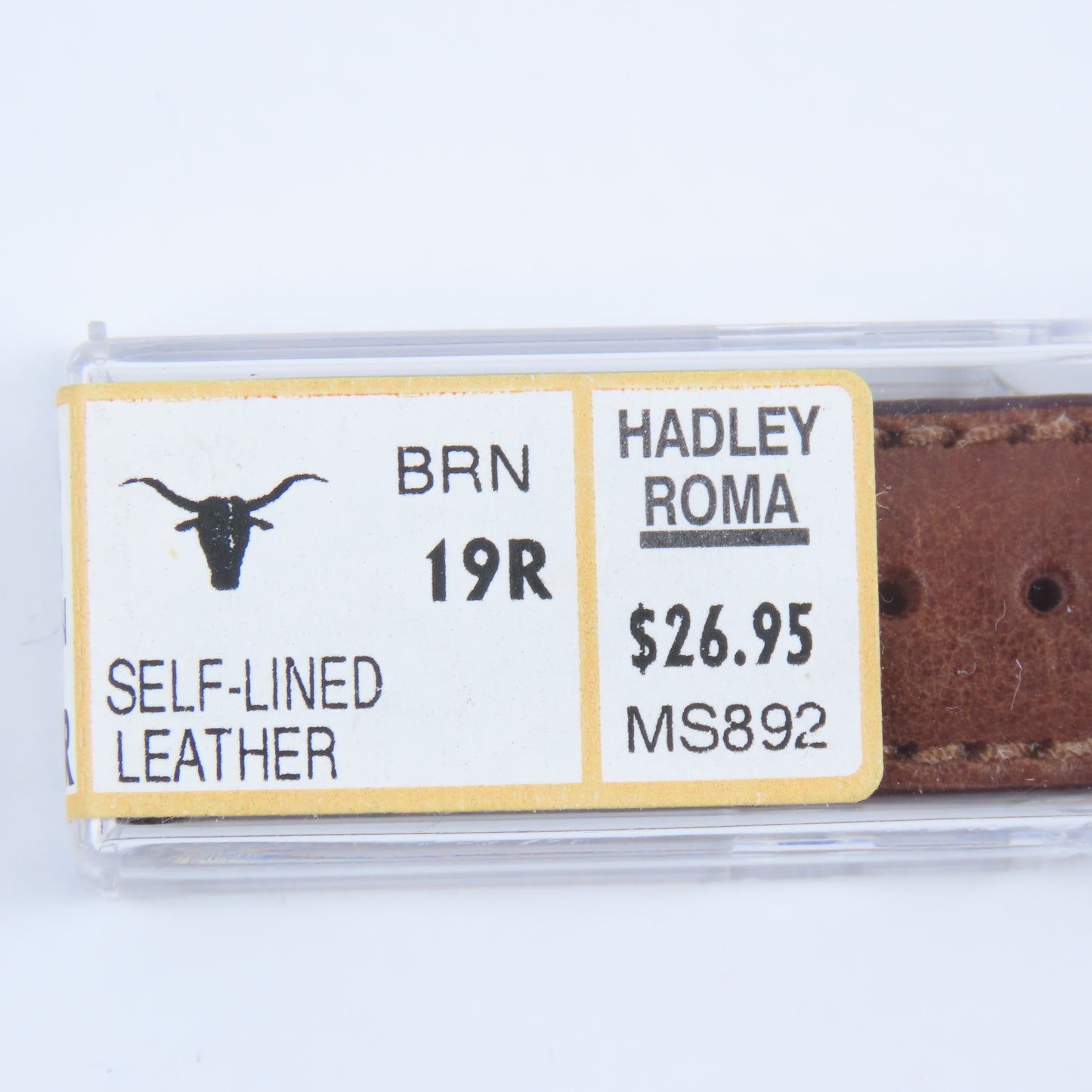 Hadley Roma Men's NOS Brown Leather Wristwatch Band | MS892