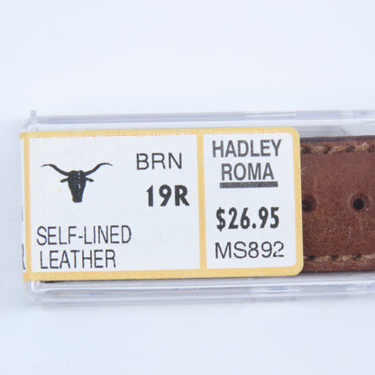 Hadley Roma Men's NOS Brown Leather Wristwatch Band | MS892
