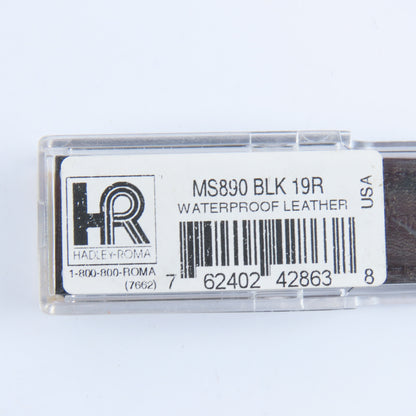 Hadley Roma Men's NOS Black Waterproof Leather Wristwatch Band | MS890