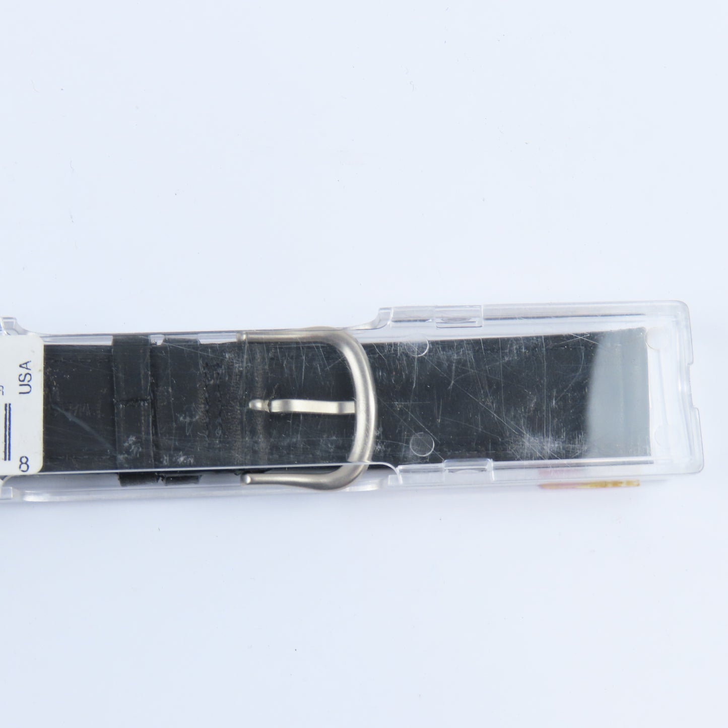 Hadley Roma Men's NOS Black Waterproof Leather Wristwatch Band | MS890