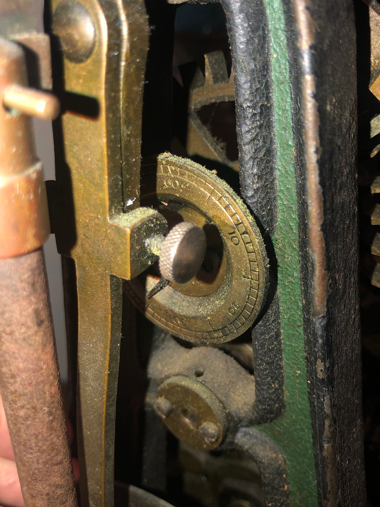 Seth Thomas #4 Rare Circa 1915 Time Only Weight Driven Complete Tower Clock Movement on Pedestal Base