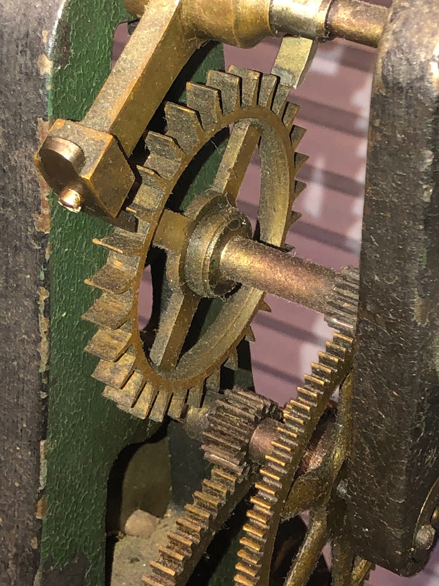 Seth Thomas #4 Rare Circa 1915 Time Only Weight Driven Complete Tower Clock Movement on Pedestal Base