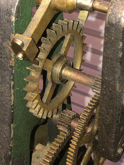 Seth Thomas #4 Rare Circa 1915 Time Only Weight Driven Complete Tower Clock Movement on Pedestal Base