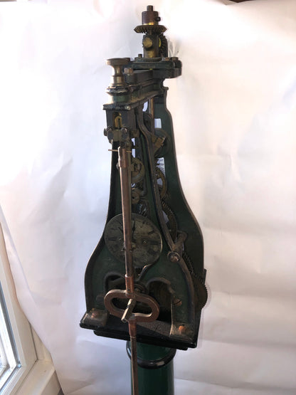 Seth Thomas #4 Rare Circa 1915 Time Only Weight Driven Complete Tower Clock Movement on Pedestal Base