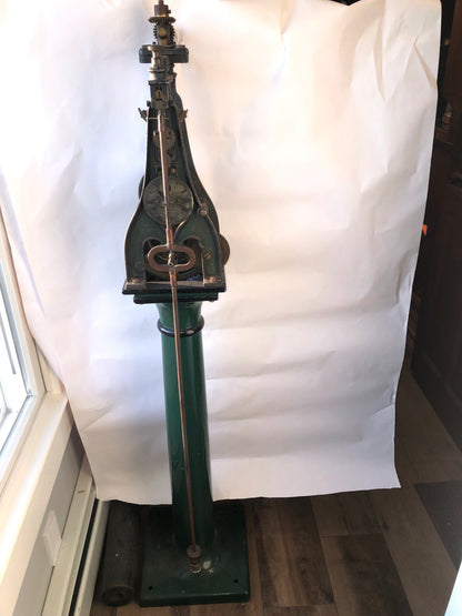 Seth Thomas #4 Rare Circa 1915 Time Only Weight Driven Complete Tower Clock Movement on Pedestal Base