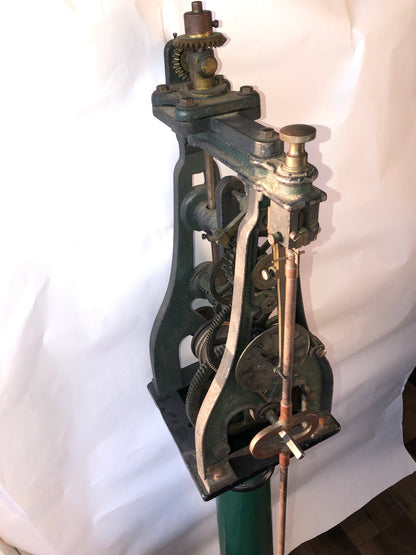Seth Thomas #4 Rare Circa 1915 Time Only Weight Driven Complete Tower Clock Movement on Pedestal Base