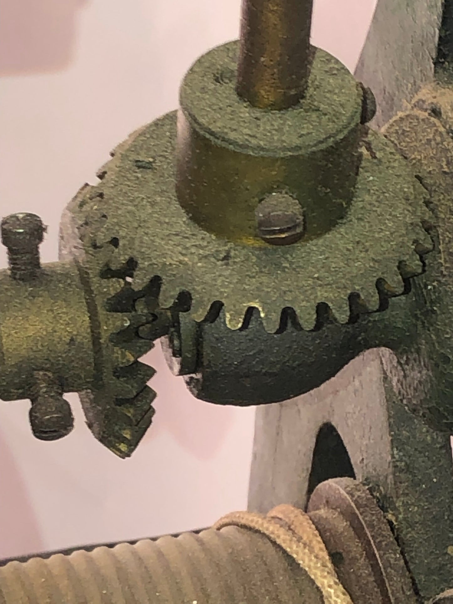 Seth Thomas #4 Rare Circa 1915 Time Only Weight Driven Complete Tower Clock Movement on Pedestal Base
