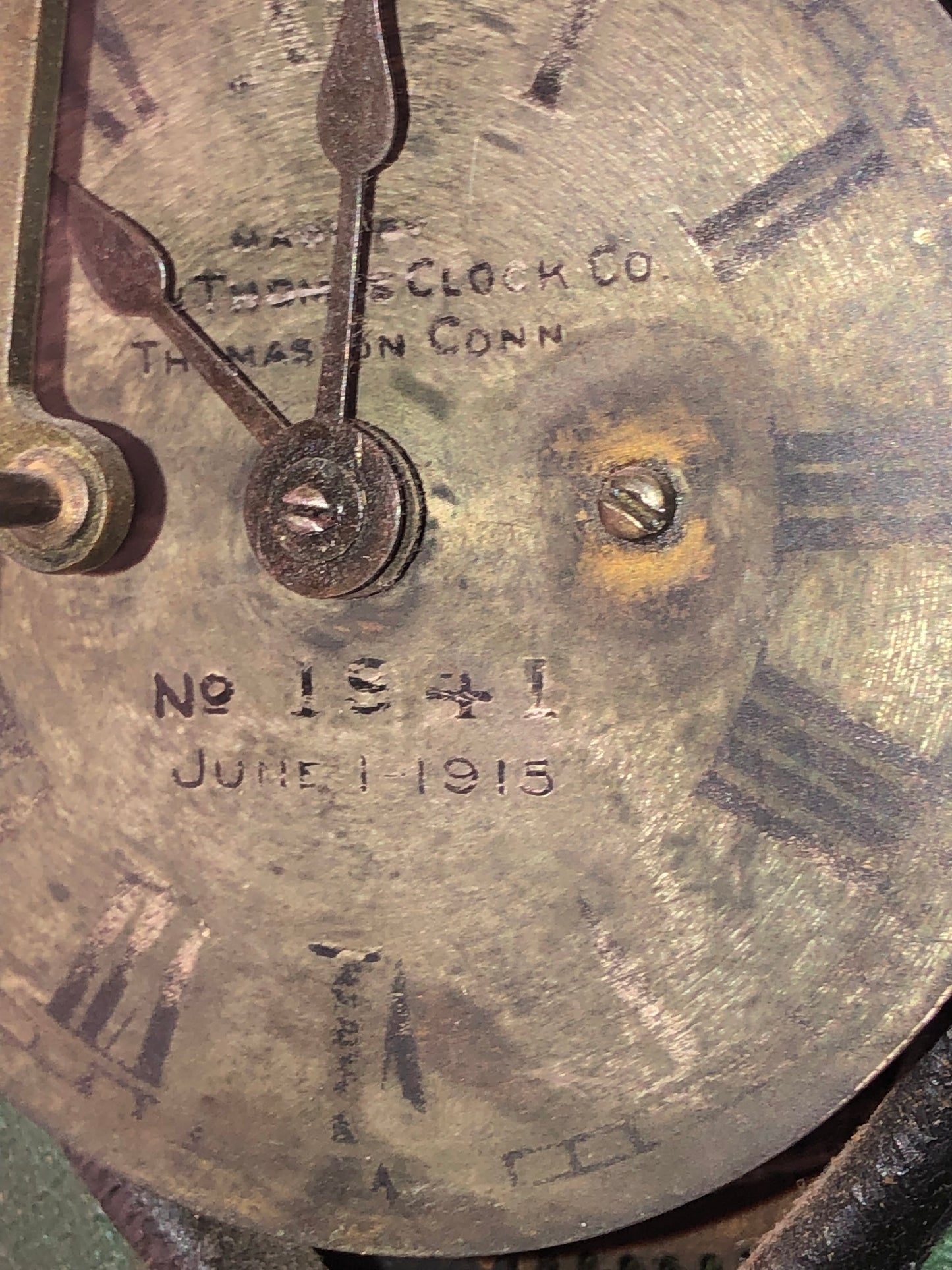 Seth Thomas #4 Rare Circa 1915 Time Only Weight Driven Complete Tower Clock Movement on Pedestal Base