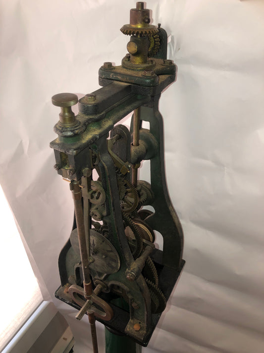 Seth Thomas #4 Rare Circa 1915 Time Only Weight Driven Complete Tower Clock Movement on Pedestal Base