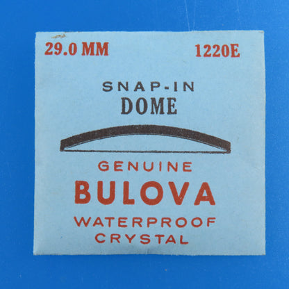 Bulova Accutron 1220E Snap-In Dome 29.0 MM Crystal | Waterproof