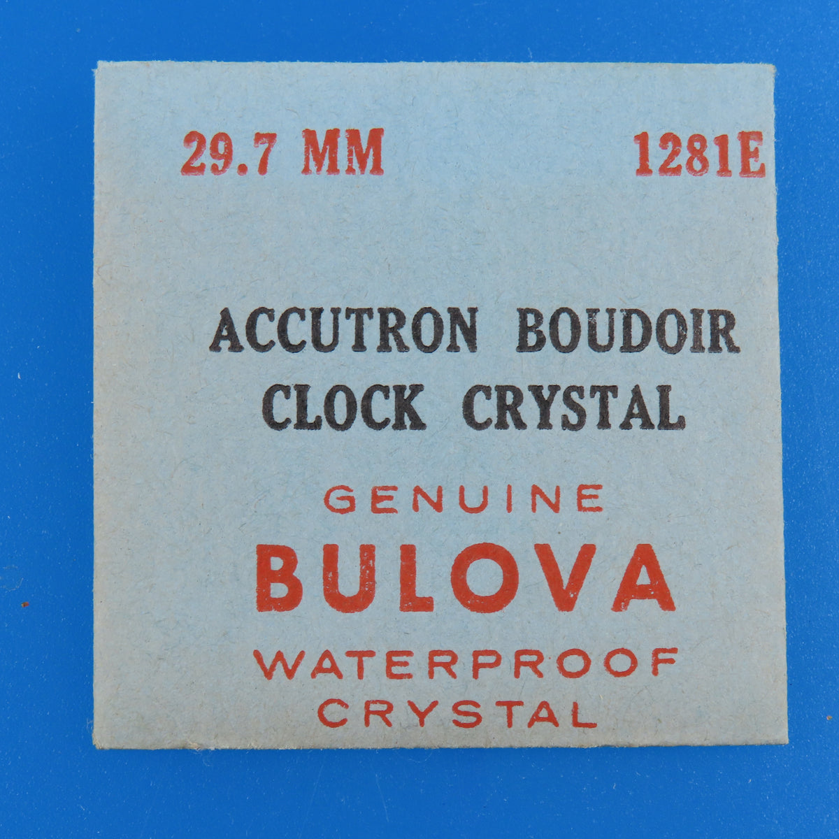 Bulova Accutron Boudoir 29.7 MM Waterproof Clock Crystal 1281E