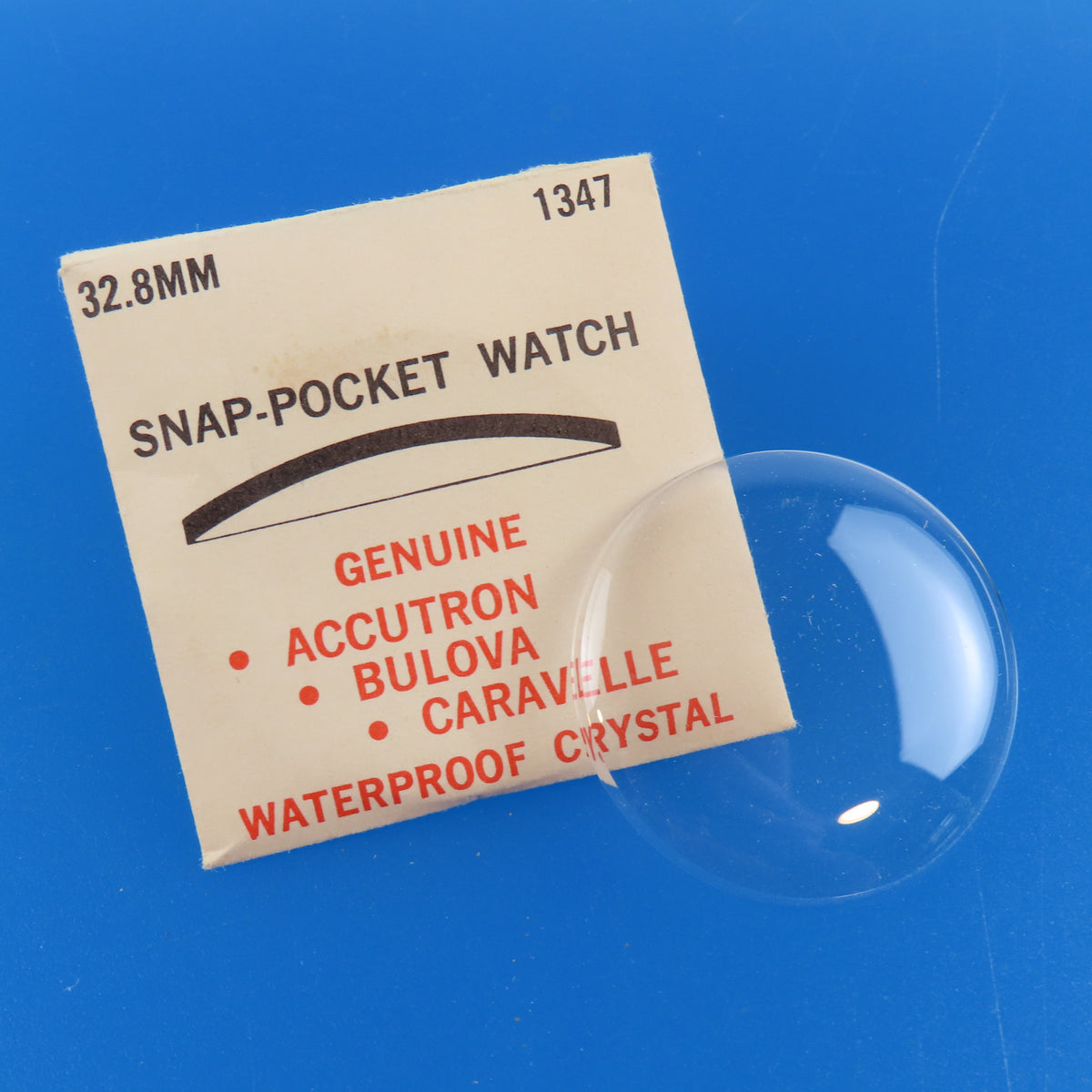 Bulova Accutron 1347 Snap-Pocket Watch 32.8 MM Crystal | Waterproof
