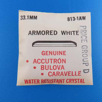 Bulova Accutron 813-1AW Armored White 33.1 MM Crystal | Water Resistant