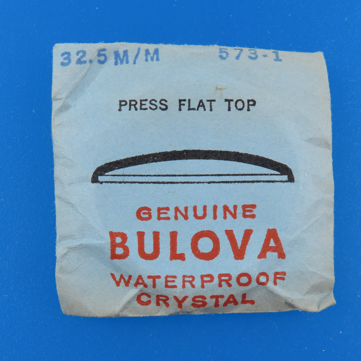 Bulova Accutron 573-1 Press Flat Top 32.5 MM Crystal | Waterproof