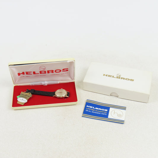 Swiss Helbros NOS Double Boxed Vintage Mechanical Wristwatch