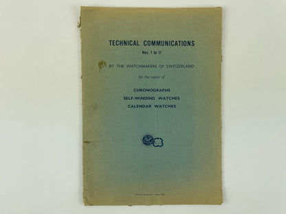 Lot 119- Technical Communications Nos. 1 to 11, Ebauches Manual