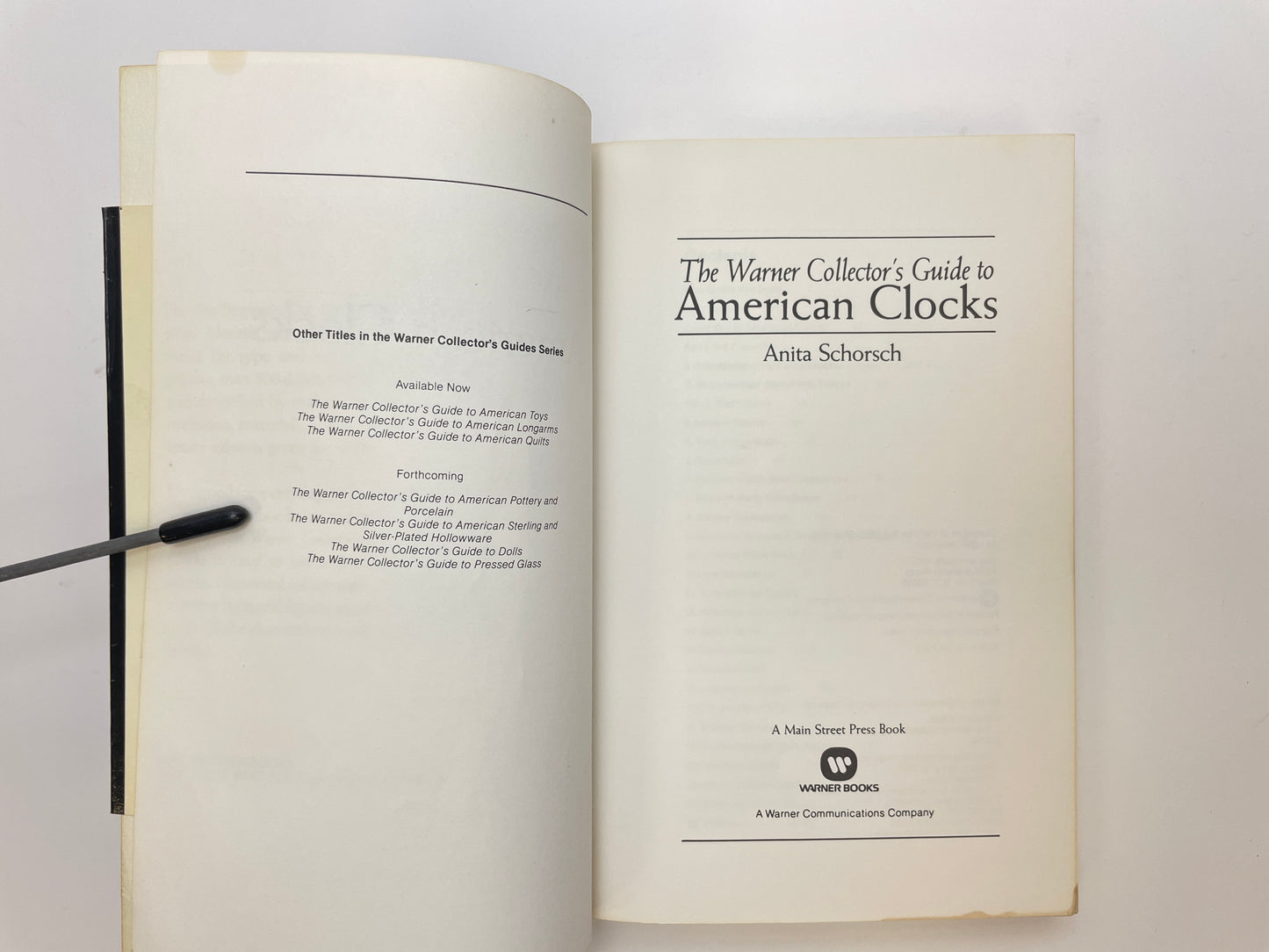 Lot 124- The Warner Collector’s Guide to American Clocks by Anita Schorsch