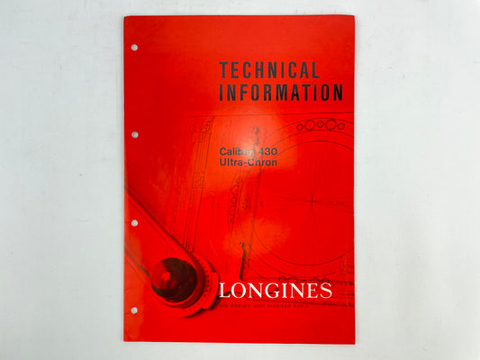 Longines Technical Information Manual Caliber 430 Ultra-Chron