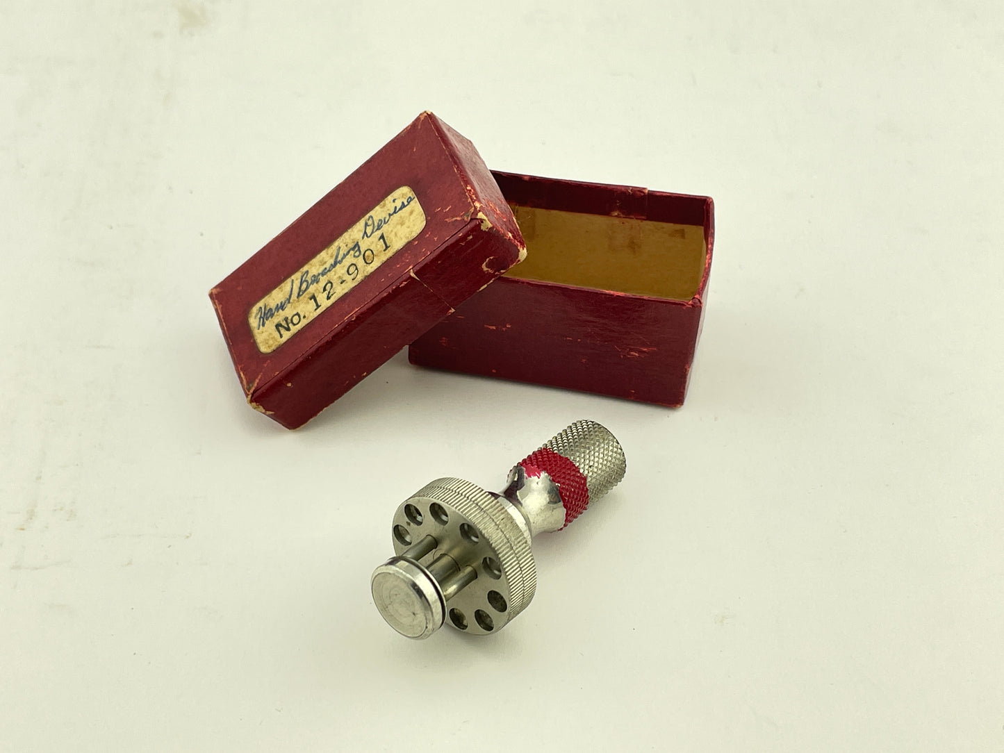 Watchmaker’s Boxed NOS Hand Broaching Device