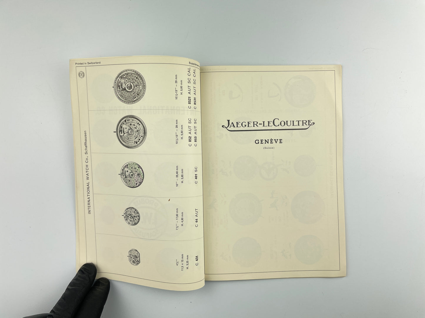Official Catalogue of Swiss Watch Repair Parts Supplement No. 2 Part 2 1959