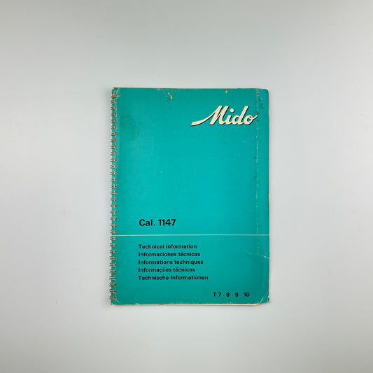 Mido Technical Information Cal. 1147 T7-T10