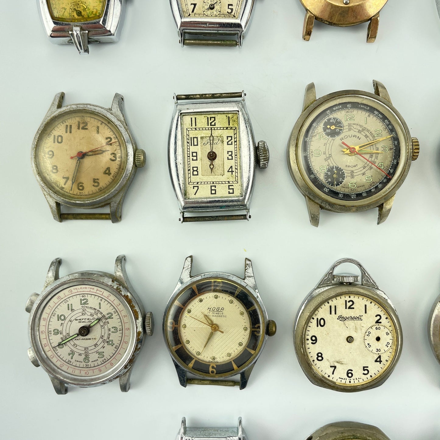 Lot 66- Vintage American & Swiss Men’s Mechanical Wristwatches