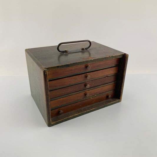 Lot 86- Wooden Tray Case with Watch Contents