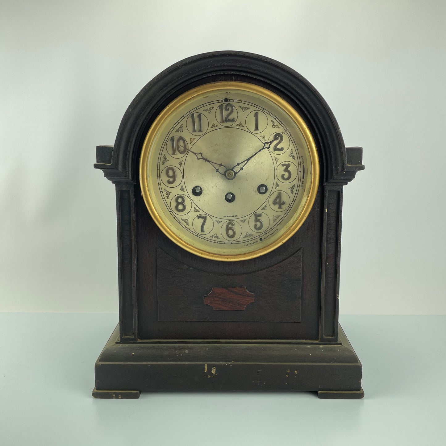 Lot 80- Herschede Gothic 8-Day Mantle Clock