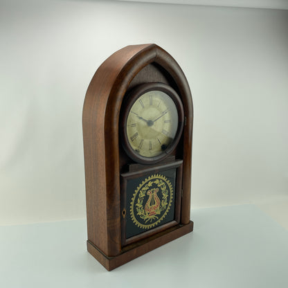Lot 91- Brewster & Ingrahams Gothic Mantle Clock