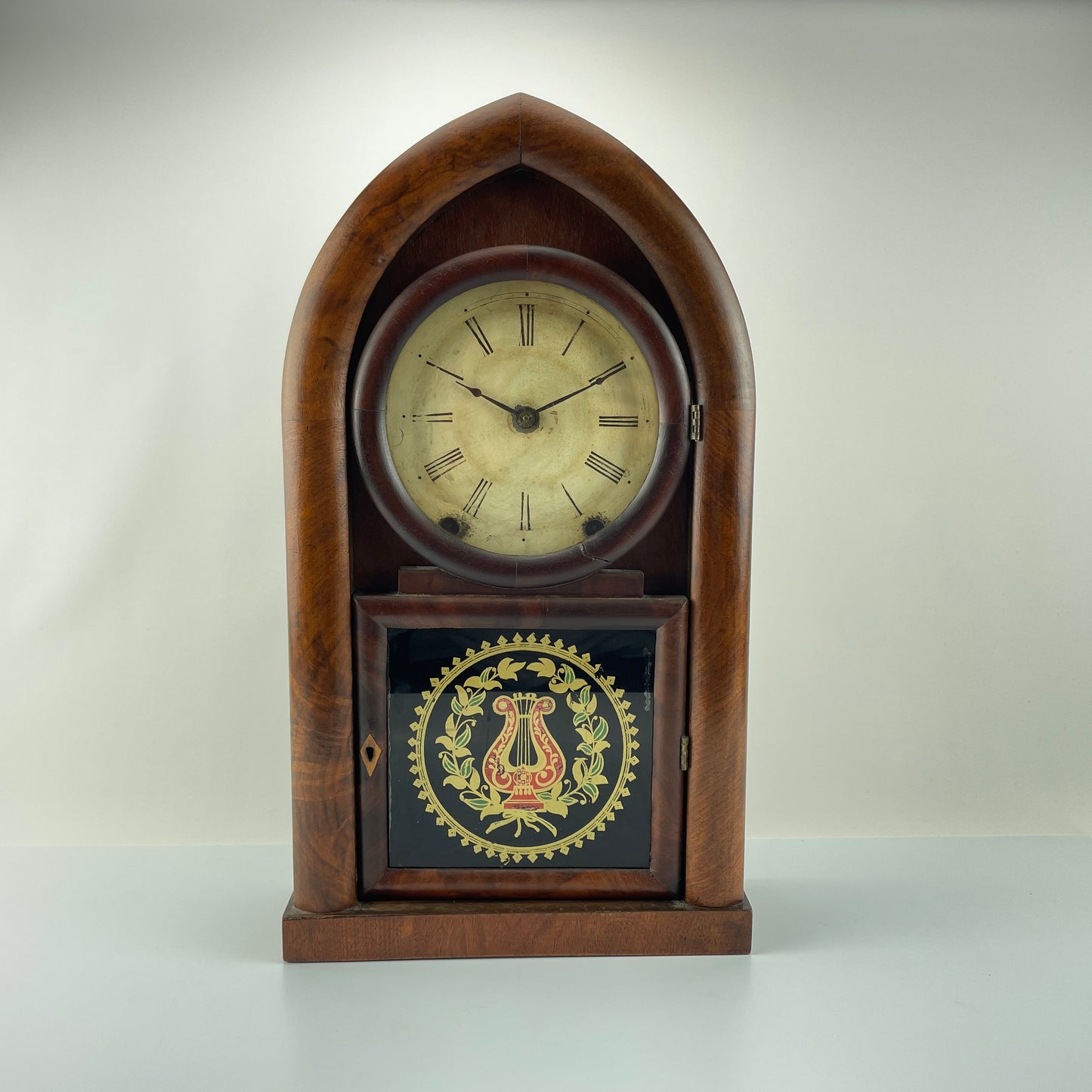Lot 91- Brewster & Ingrahams Gothic Mantle Clock