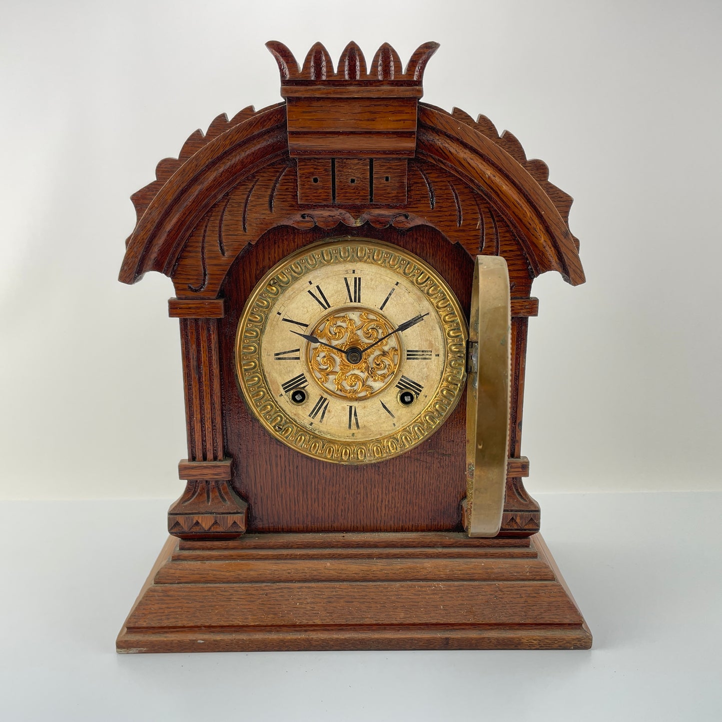 Lot 92- Ansonia 8-Day Time & Strike Mantle Clock