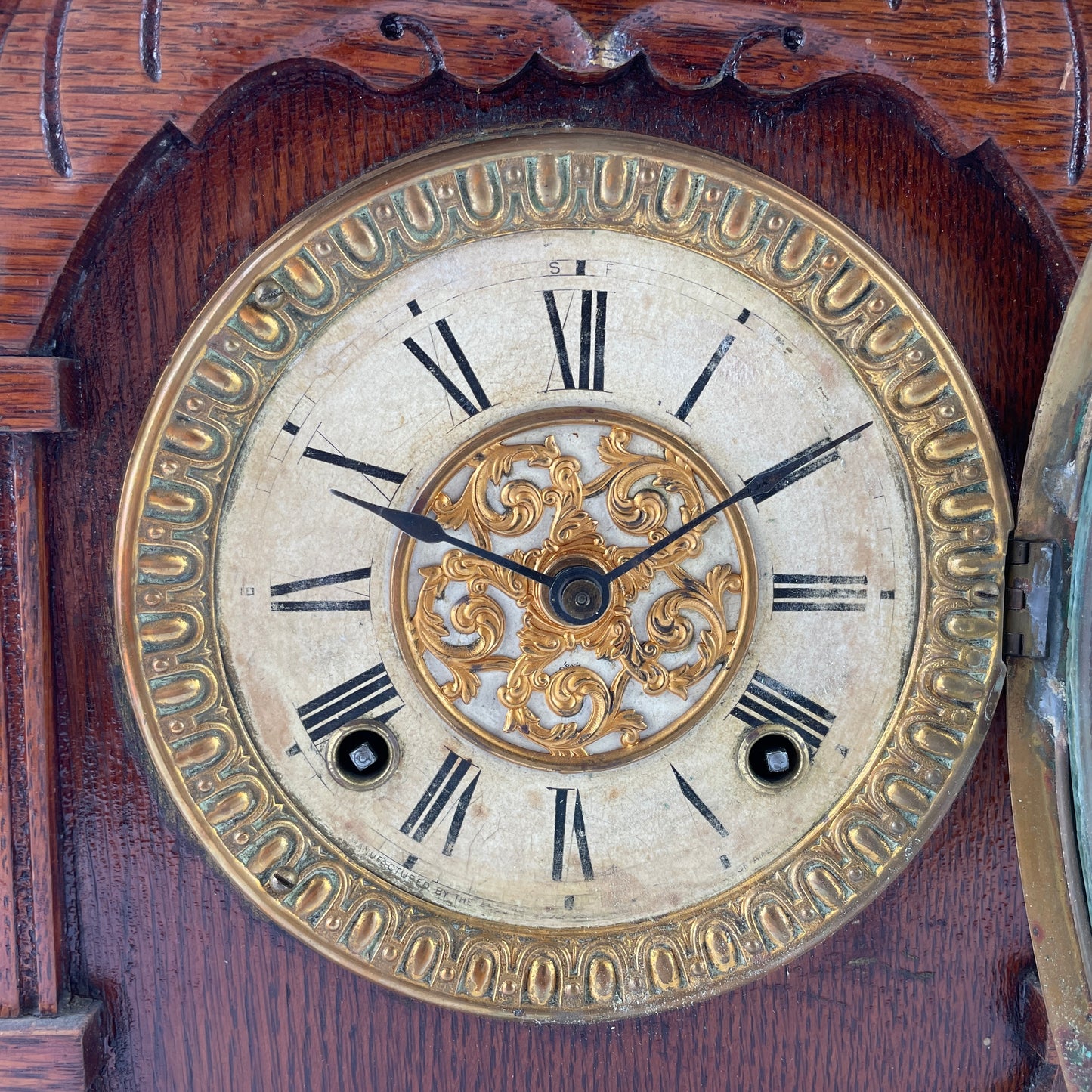 Lot 92- Ansonia 8-Day Time & Strike Mantle Clock