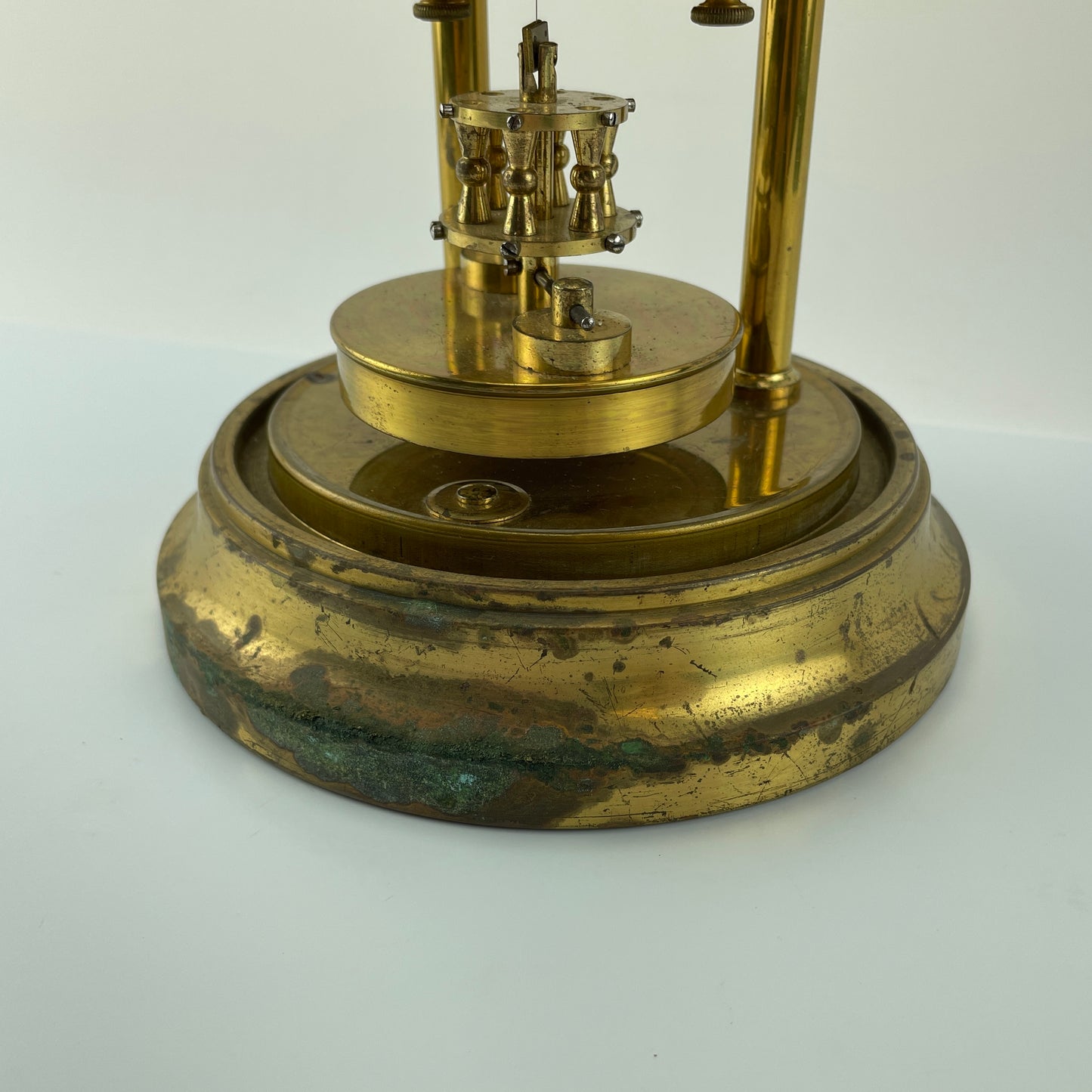 Lot 93- Gustav Becker 400-Day Clock Disk Pendulum