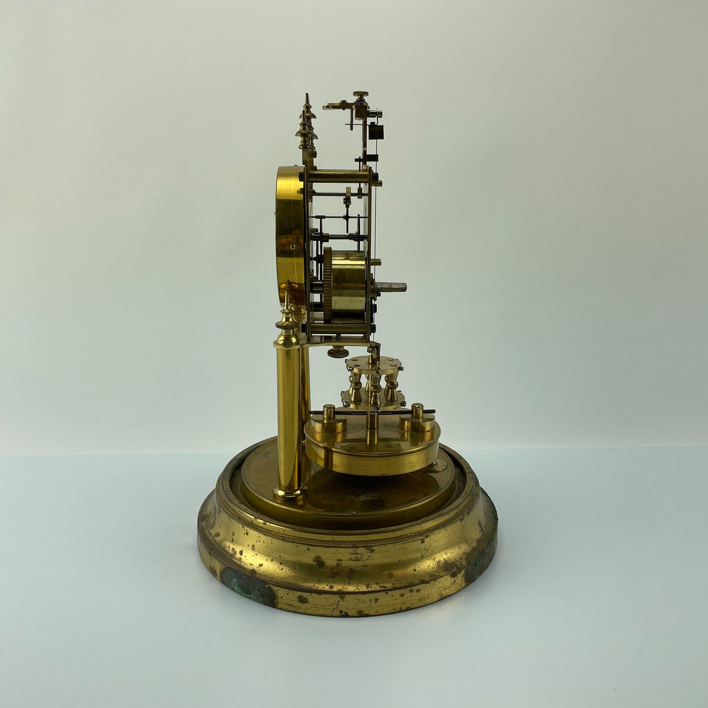 Lot 93- Gustav Becker 400-Day Clock Disk Pendulum