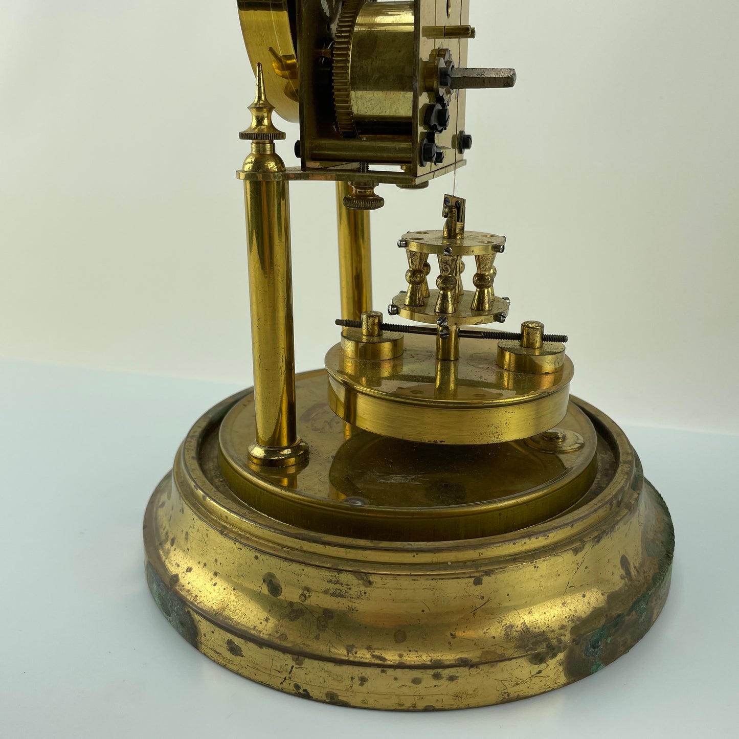 Lot 93- Gustav Becker 400-Day Clock Disk Pendulum